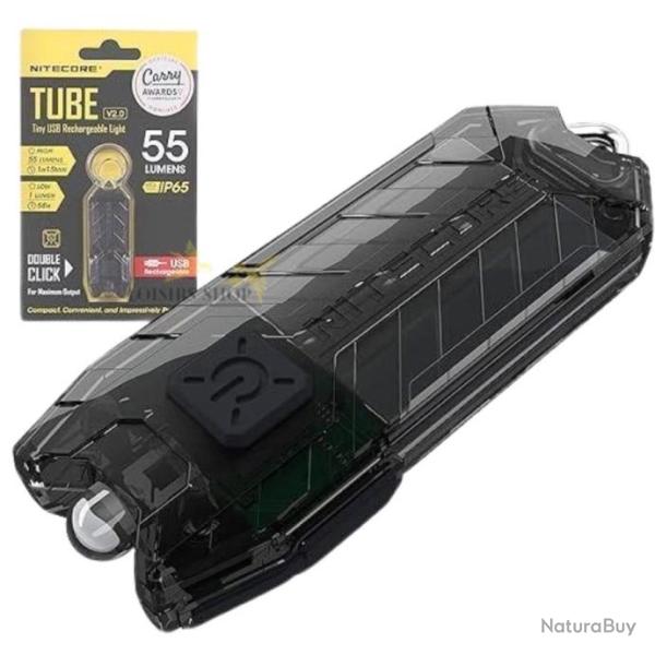 Mini lampe porte-cl�s noir 55 lumens avec c�ble d'alimentation inclus - Nitecore