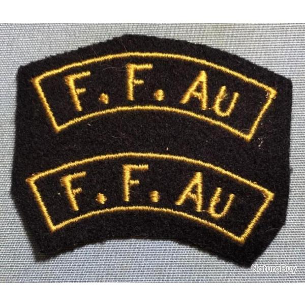 Paire Titres d'Epaules Arm�e fran�aise-forces fran�aise en Autriche(b)