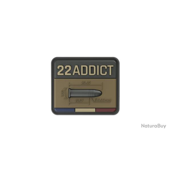 Patch / Ecusson / velcro 22 LR ADDICT ( BROWN )