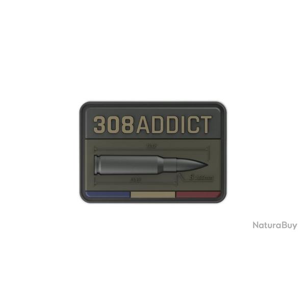 Patch / Ecusson / velcro 308 WIN ADDICT ( BROWN )