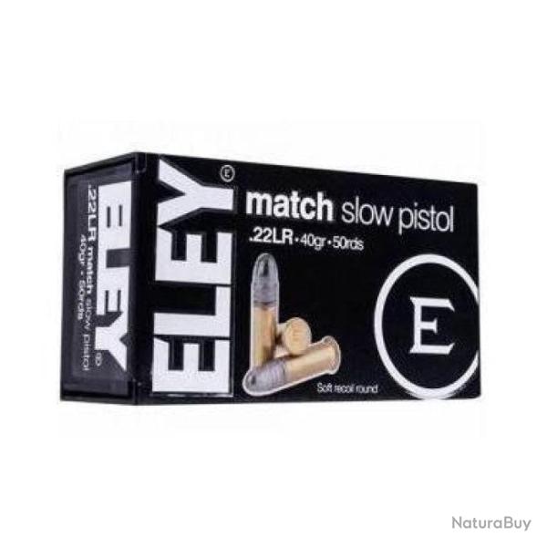 Munitions Eley Match Slow Pistol - Cal 22 LR - 40 / Par 20