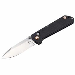 Couteau B&ouml;ker Plus pliant noir en acier inoxydable D2 avec clip (marque allemande)