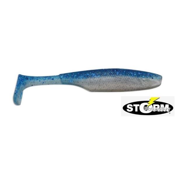 Leurre souple Storm So-Run Superu Shad 4" Bulk Peppermint Shad par 10