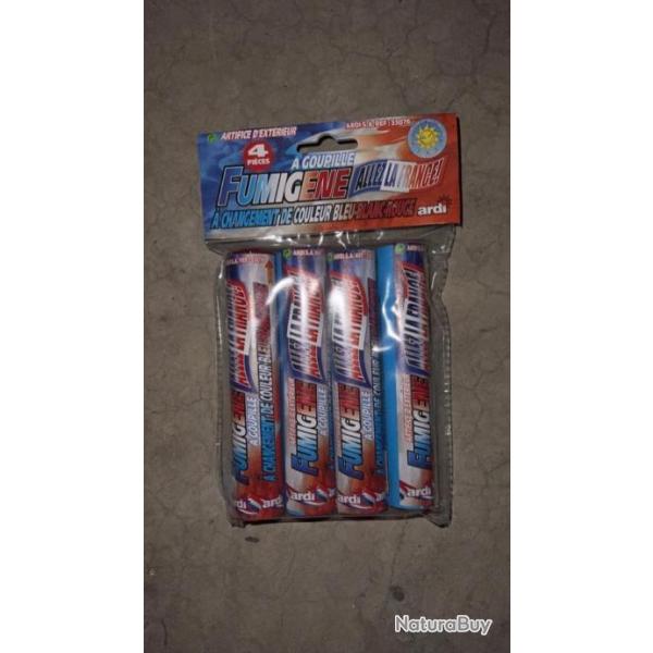 Fumig�ne � goupille ��Allez la France�� � changement de couleurs bleu, blanc, rouge. Ardi