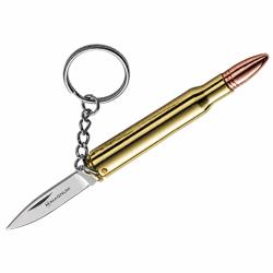 Couteau porte-cl&eacute;s en acier inoxydable dissimul&eacute; en r&eacute;plique d'une balle de cal.30.06 - B&ouml;ker Magnum