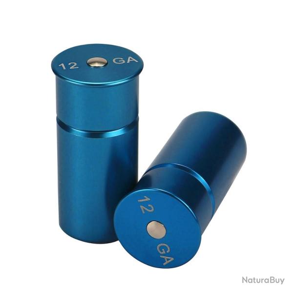 2 douilles amortisseur "Snap cap" cal. 12 en aluminium - Bleu