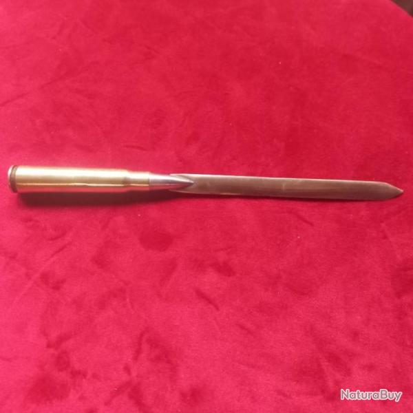 superbe ancien coupe papier / ouvre lettre militaire