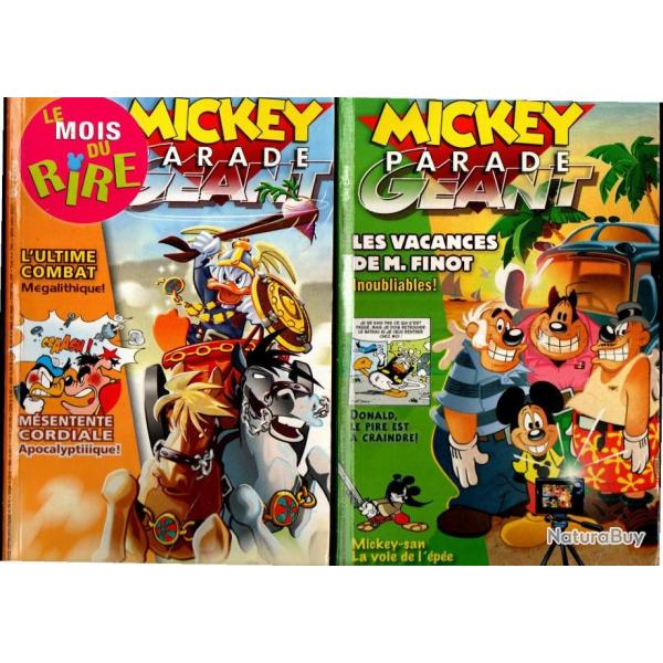mickey parade g�ant  lot de 5 livres walt disney et un bugs bunny