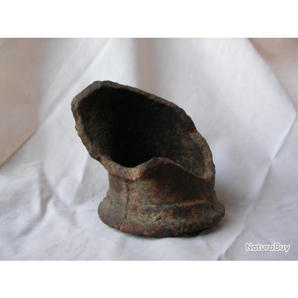 WW1 RELIQUE T�MOIN DES COMBATS WW1 100 % TERRAIN �CLAT DE TUYAU 11 CM SUR 10 CM
