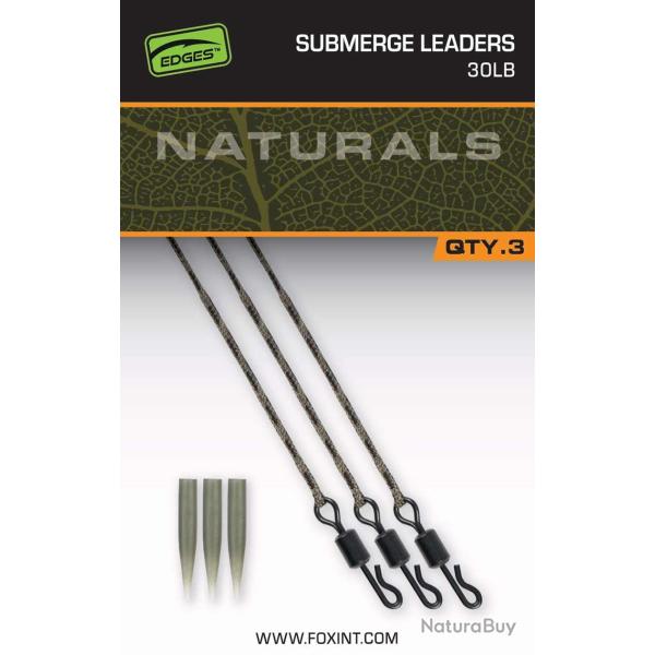 Naturals submerge leaders 30lb x3 Fox