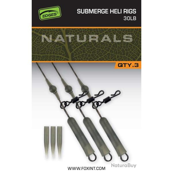 Naturals submerge heli rigs 30lbs X3 Fox