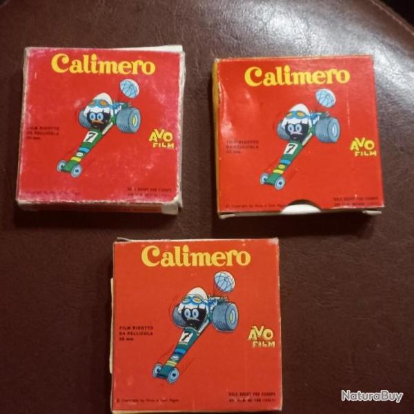 LOT DE 3 FILM SUPER 8 MM  " CALIMERO "