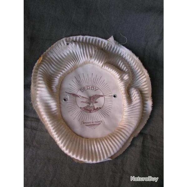 WW1/2 TOILE DE FOND DE CASQUE TYPE CASQUE COLONNIALE / DE BROUSSE " DERBY "