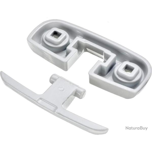 Taquet de quai rabattable en aluminium blanc