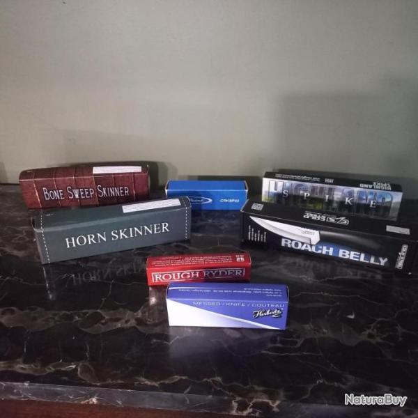 lot de 7 boites vides pour couteaux