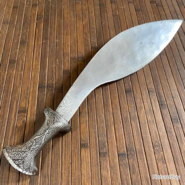 RARE ET IMPOSANT POIGNARD OTTOMAN PERSE GRAV� � L'ARGENT XlX �me