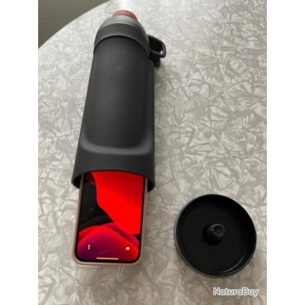 Gourde fonctionnelle de sport avec compartiment secret pour cacher liquide et bijoux et smart phone