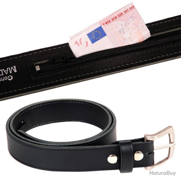 Ceinture cuir 40mm porte monnaie