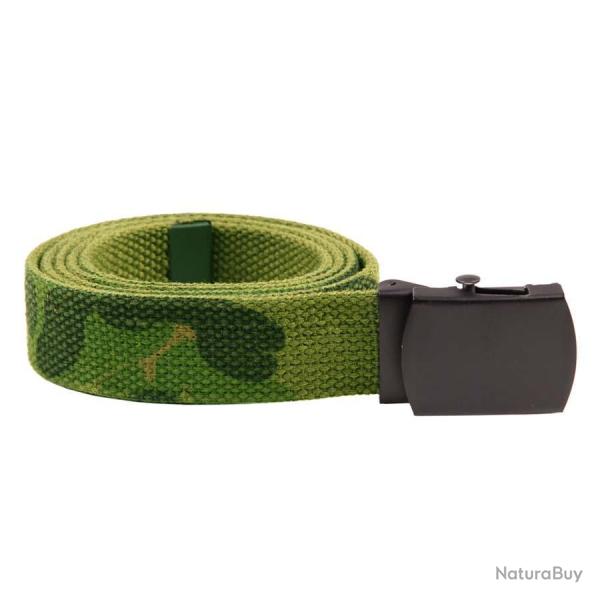 Ceinture toile 30mm avec boucle noire (Couleur Camouflage Woodland)