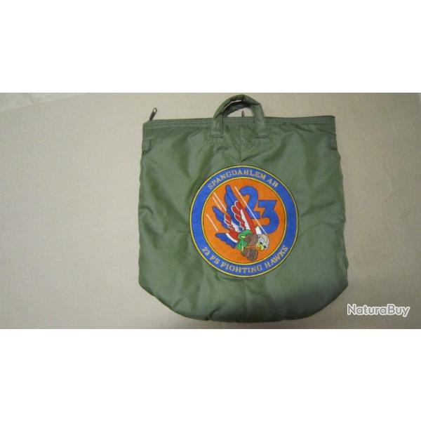 US AIR FORCE SAC DE TRANSPORT NYLON VERT CASQUE DE PILOTE 45X50 cm SP0100-95