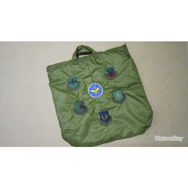 US AIR FORCE SAC DE TRANSPORT NYLON VERT CASQUE DE PILOTE 45 X50 cm DLA 100-80-C-2524