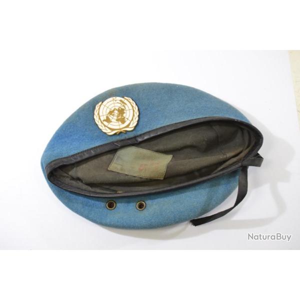 Bret militaire Arme Franaise OTAN ONU taille 55. ancien vintage. Casque bleu