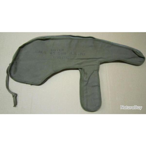 US WW2 HOUSSE DE TRANSPORT PM GREASE GUN TOILE IMPREGNEE OD#7 RARE !..