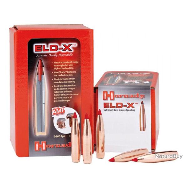 Ogives HORNADY 30 .308 220 gr ELD X - Boite de 100 unit�s