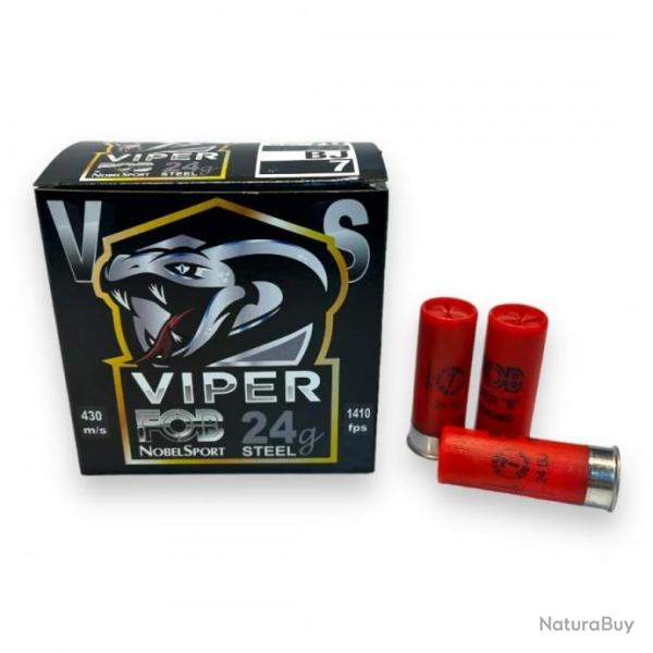 Carton de 250 cartouches de ball-trap FOB VIPER STEEL 24 g