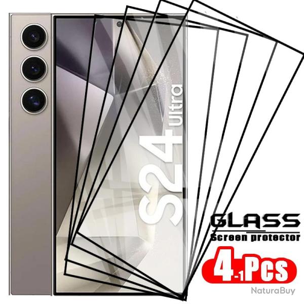 4 Ecran Protecteur Verre Trempe pour Samsung Galaxy, Modele: Au Choix, Smartphone: Galaxy S24 Plus