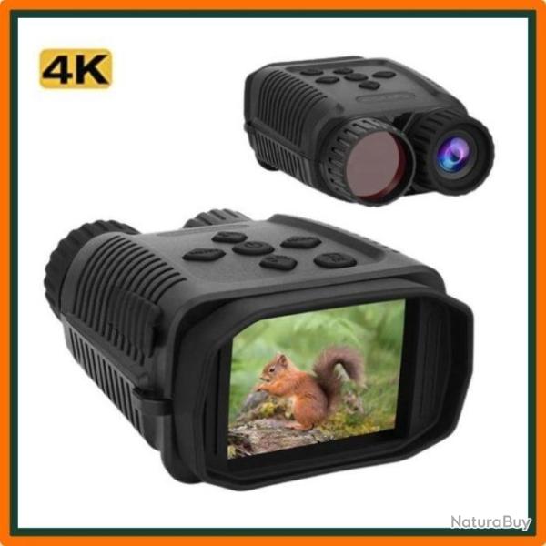 Jumelles de vision nocturne 4K - Zoom num�rique 8X - Ecran 4,5" - 4000 mAh - 32GO - Livraison rapide