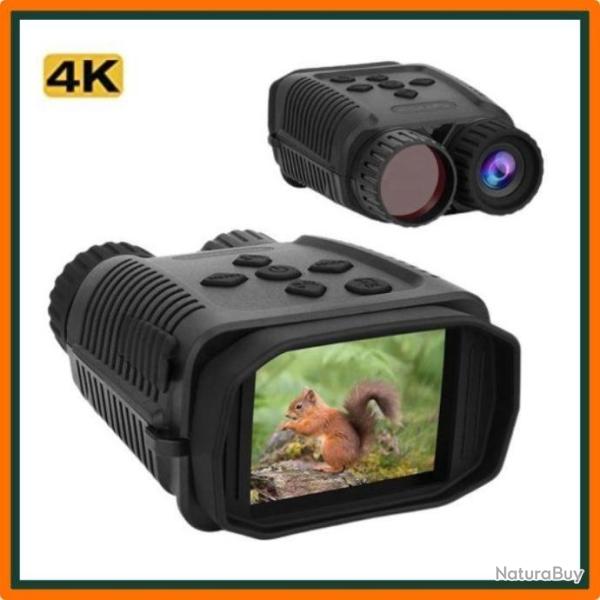 Jumelles de vision nocturne 4K - Zoom num�rique 8X - Ecran 4,5" - 4000 mAh - 32GO