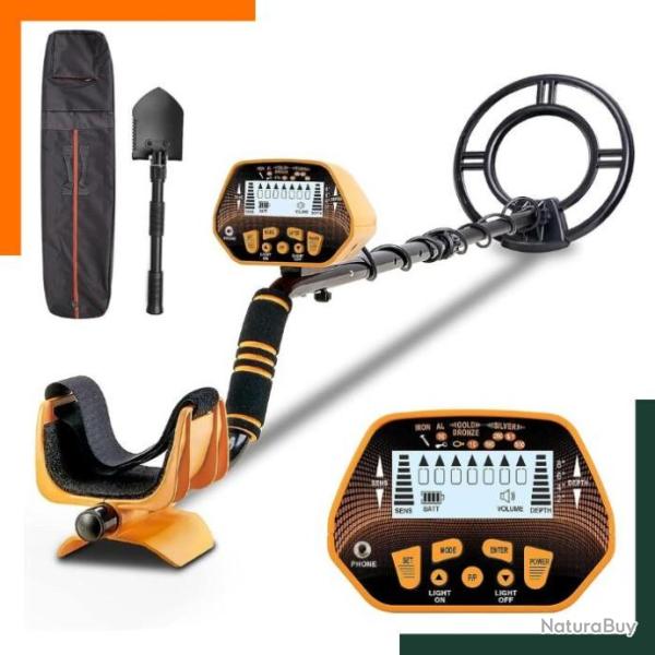 D�tecteur de m�taux � �cran LCD + Tige r�glable - Pelle multifonctions