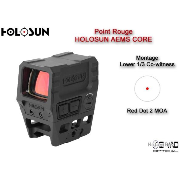 Point Rouge HOLOSUN AEMS CORE Red - 2 MOA