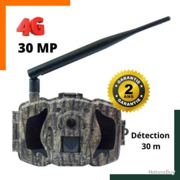 Mini cam�ra de chasse 4G LTE 30MP 4K MMS Garantie 2 ans - 30 m�tres de d�tection - For�t