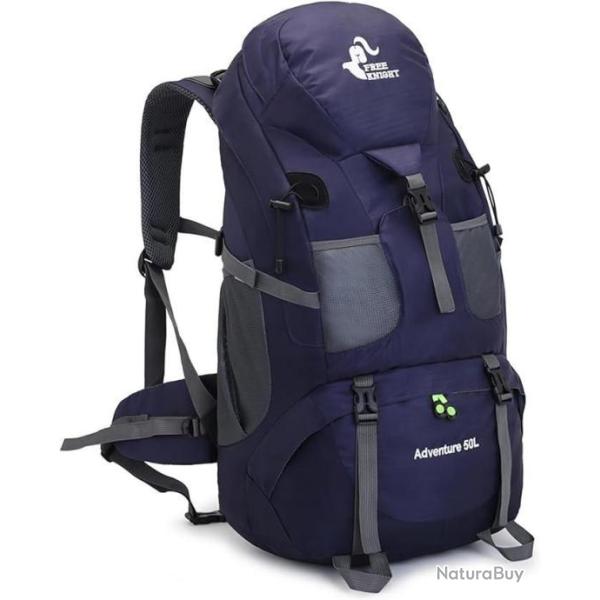 Sac � Dos Randonn�e 50L avec Compartiment � Chaussures L�ger �tanche P�che Camping Escalade Violet