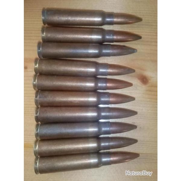 Lot de 10 cartouches de 7,65 x 53