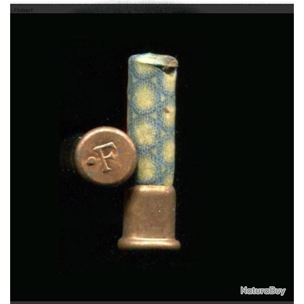 6 mm Flobert - Cartoucherie Fran�aise - simple charge - carton bleu et cercles blancs