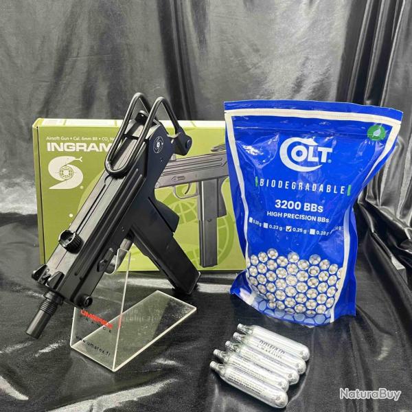 Pack pr�t � tirer PISTOLET "INGRAM M11" - Cal. 6mm - CO2