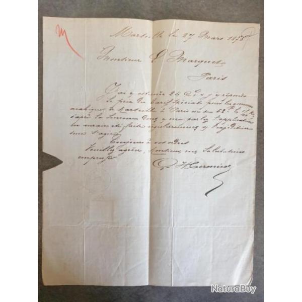 Deux Lettre manuscrite ancienne 1876 et 1879  timbre Napolon et sage