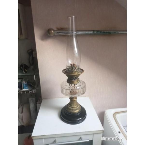 lampe a ptrole 1837 sign patent hinks son's hauteur 53 cm, bronze