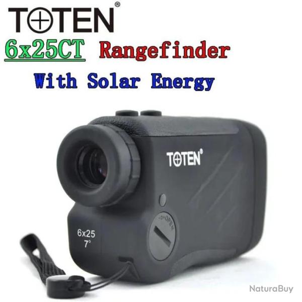TOTEN Telemetre laser 6x25 600M Avec Panneau Solaire paiement en 3 ou 4 fois - LIVRAISON GRATUITE !!