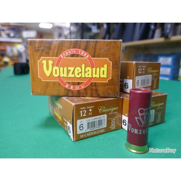 boite de 10 cartouches cal 12/65 pb no 6 bourre grasse de VOUZELAUD CLASSIQUE