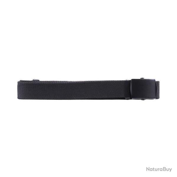 Ceinture toile 30mm avec boucle noire (Couleur Noir)