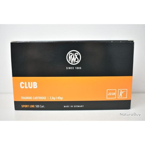 500 Munitions RWS Club calibre 22lr