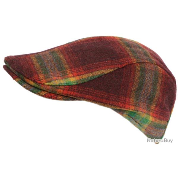 Casquette Plate Rouge et Verte en Laine Tradition Mode Anglaise Huky Taille unique Rouge