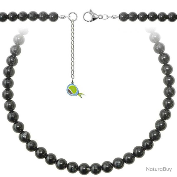 Collier en onyx noir - Perles rondes 8 mm - 55 cm