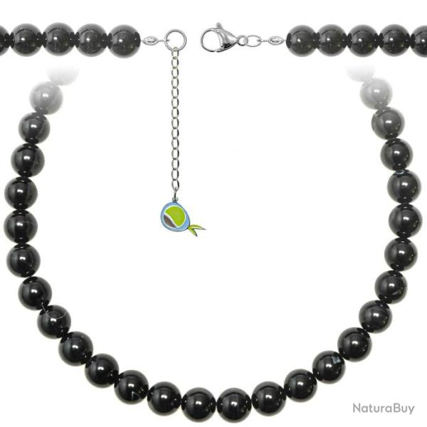 Collier en onyx noir - Perles rondes 10 mm - 50 cm