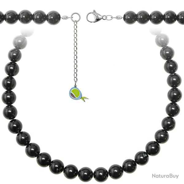 Collier en onyx noir - Perles rondes 10 mm - 55 cm