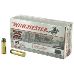 Cartouches WINCHESTER 45 COLT LEAD FLAT NOSE 250grs - Boite de 50 unit&eacute;s